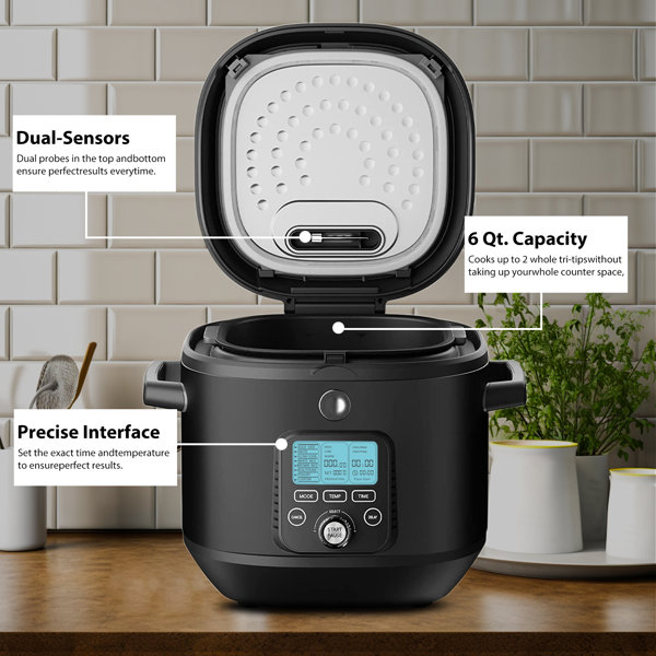 HOMECOOKIN Magnifique 6 Quart Multi Slow Cooker With Two Temperature